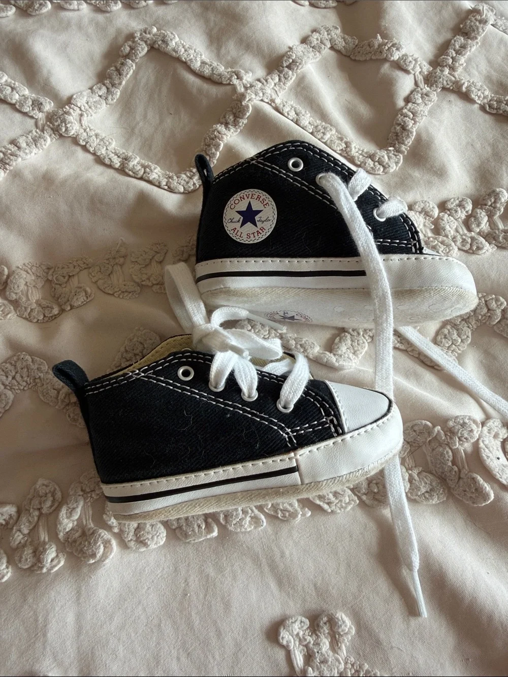 Converse Baby Black & White High-Top Sneakers